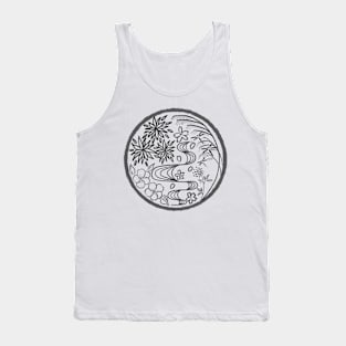 Japanese Four Seasons Art Logo Tank Top